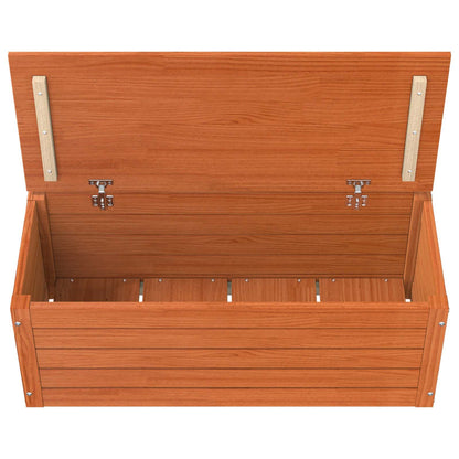 vidaXL Aufbewahrungsbox mit Speicher Wachsbraun 89 x 36,5 x 33 cm