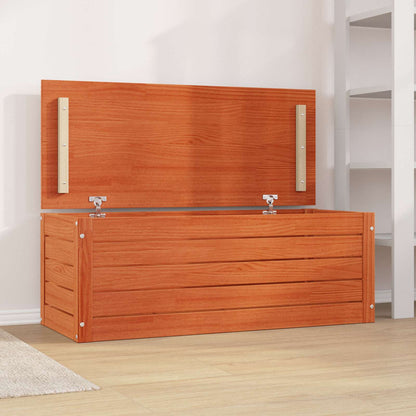 Aufbewahrungsbox mit Speicher Wachsbraun 109 x 36,5 x 33 cm