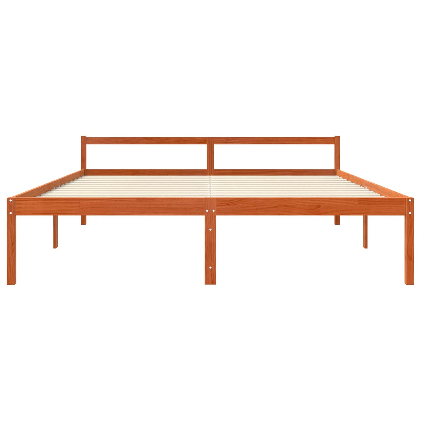 vidaXL Cadre de lit brun miel 200 x 200 cm Bois de pin massif
