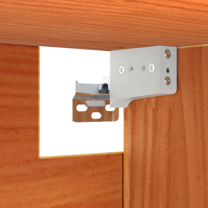 Wandschrank mit Regal mit Tür 2 pcs Wachsbraun 80 x 30 x 35 cm