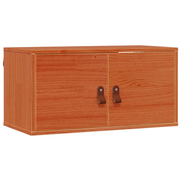 vidaXL Wandschrank mit Regal mit Tür 2 pcs Wachsbraun 60 x 30 x 30 cm