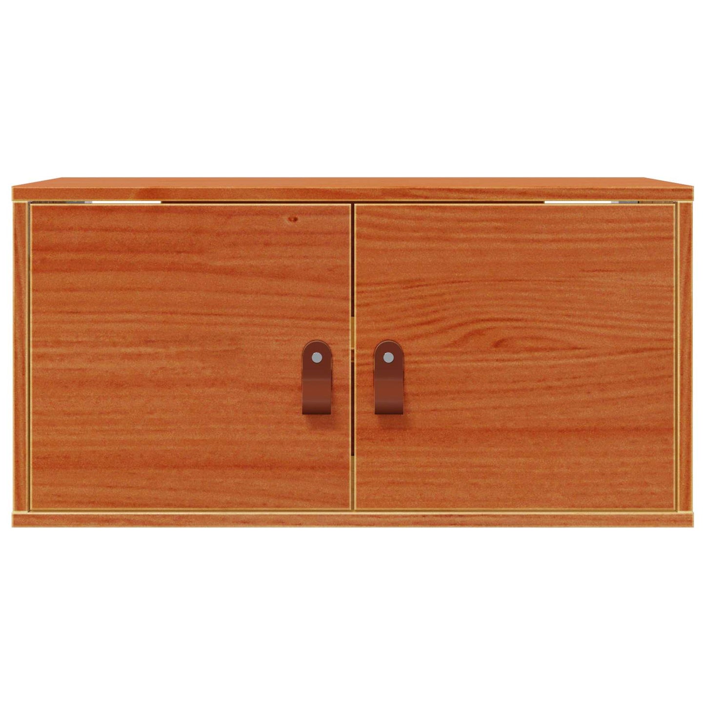 Wandschrank mit Regal mit Tür 2 pcs Wachsbraun 60 x 30 x 30 cm