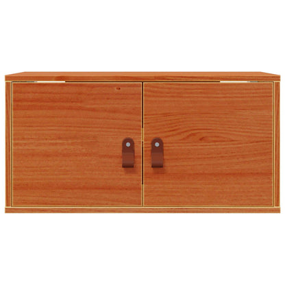 Wandschrank mit Regal mit Tür 2 pcs Wachsbraun 60 x 30 x 30 cm