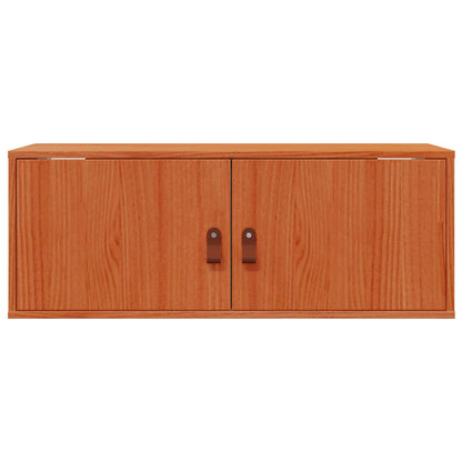 Wandschrank mit Regal mit Tür 2 pcs Wachsbraun 80 x 30 x 30 cm