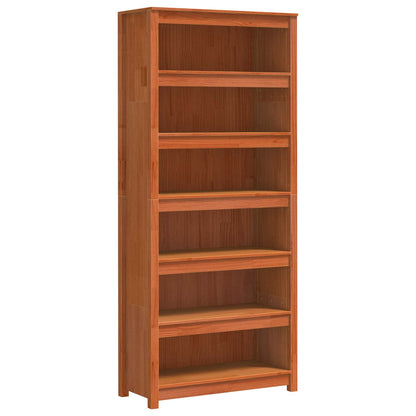 vidaXL Bücherregal Wachsbraun 80 x 35 x 183 cm Massives Kiefernholz