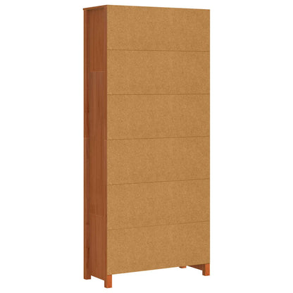 vidaXL Bücherregal Wachsbraun 80 x 35 x 183 cm Massives Kiefernholz