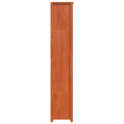 vidaXL Bücherregal Wachsbraun 80 x 35 x 183 cm Massives Kiefernholz