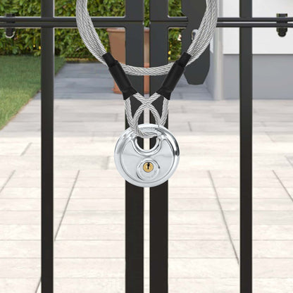 Diskusschlösser mit Schlüsseln Silber Edelstahl