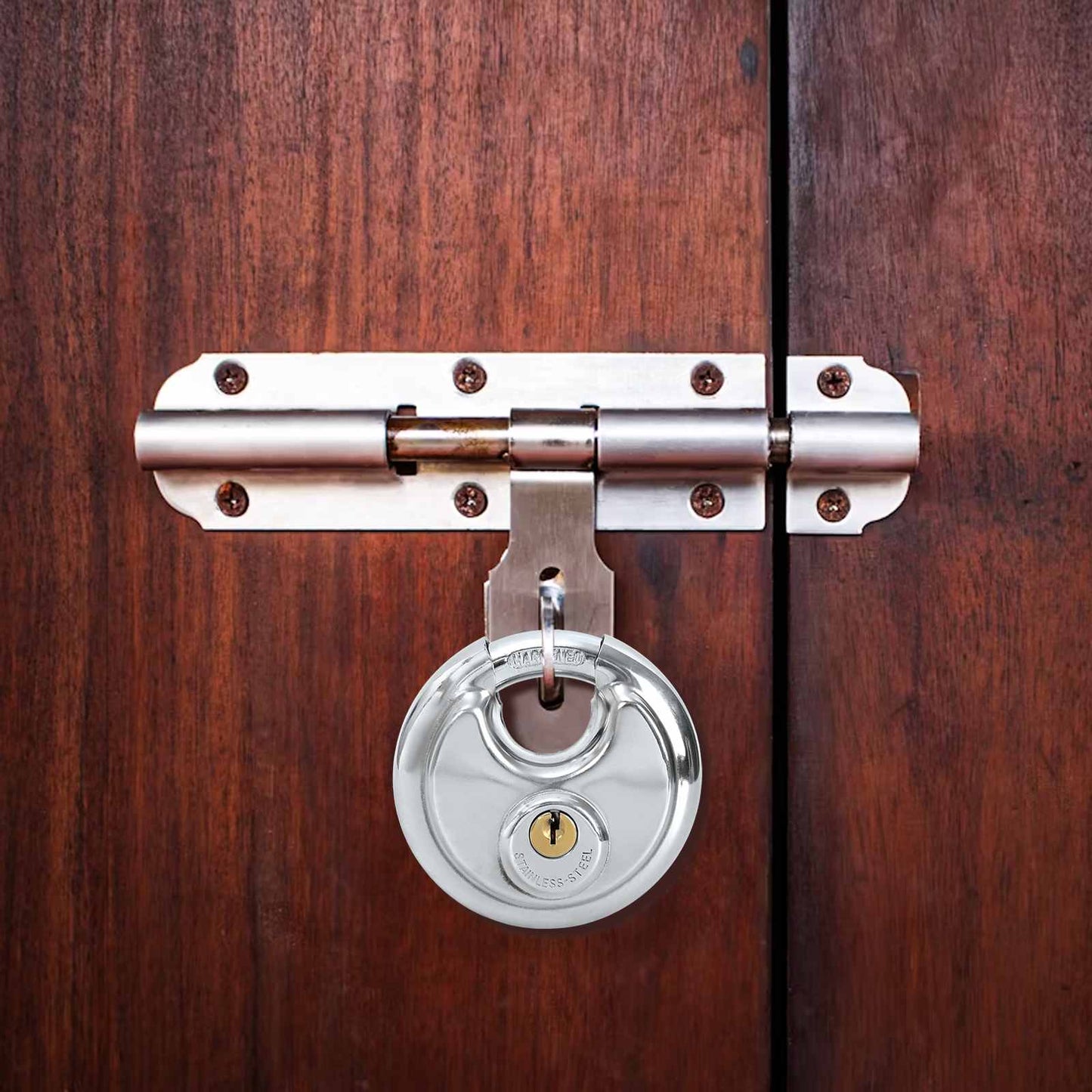 Diskusschlösser mit Schlüsseln 2 pcs Silber 9 x 2,8 x 9 cm