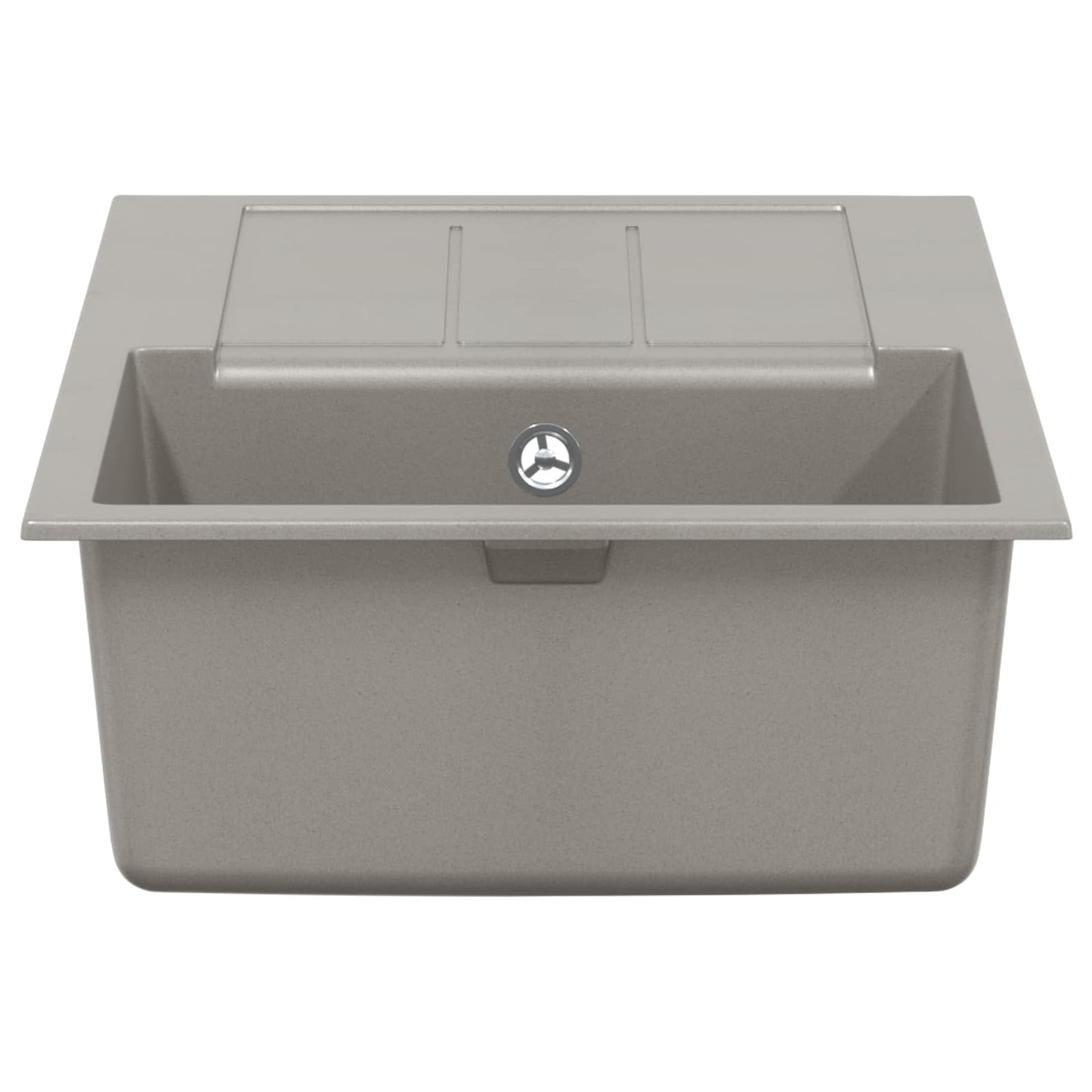 Waschbecken Grau 780 x 500 mm 80% Quarz und 20% Harz