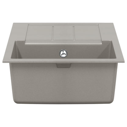 Waschbecken Grau 780 x 500 mm 80% Quarz und 20% Harz