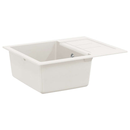 Waschbecken Weiß 620 x 500 mm 80% Quarz und 20% Harz