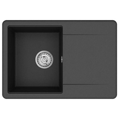 Waschbecken Schwarz 670 x 460 mm Granit