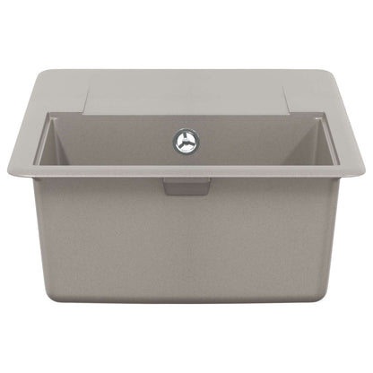 Waschbecken Grau 670 x 460 mm 80% Quarz und 20% Harz