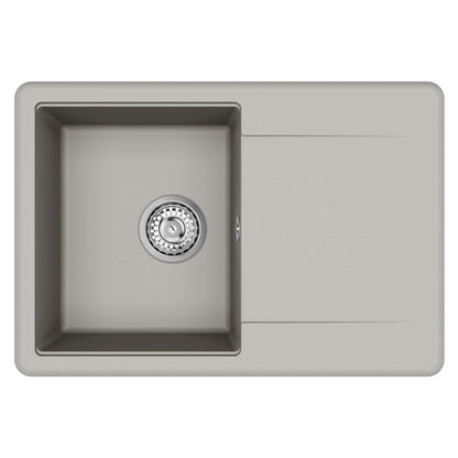 Waschbecken Grau 670 x 460 mm 80% Quarz und 20% Harz