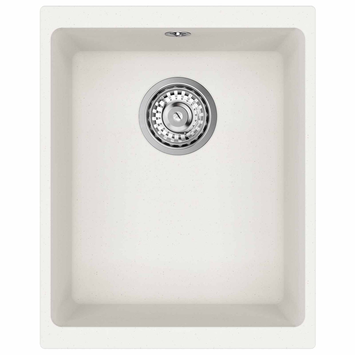 Waschbecken Weiß 370 x 460 mm 80% Quarz und 20% Harz