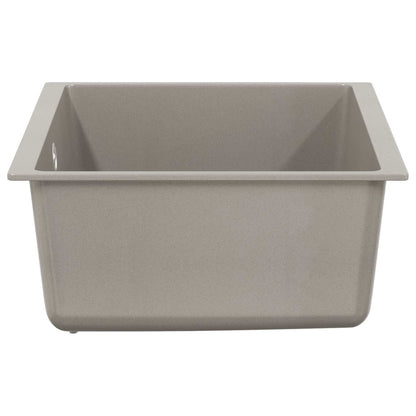 Waschbecken Grau 530 x 460 mm 80% Quarz und 20% Harz