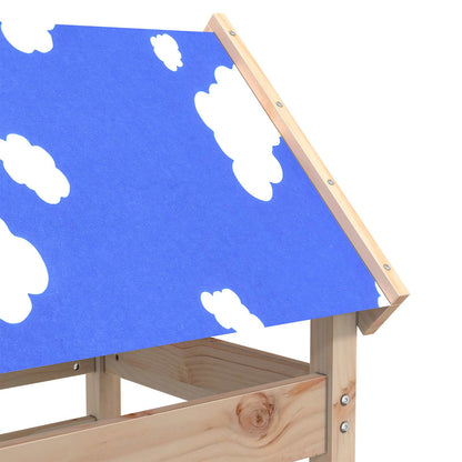 Spielturm Braun 52.5 x 85 x 239 cm Massives Kiefernholz