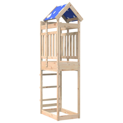 Spielturm Braun 52.5 x 85 x 239 cm Massives Kiefernholz