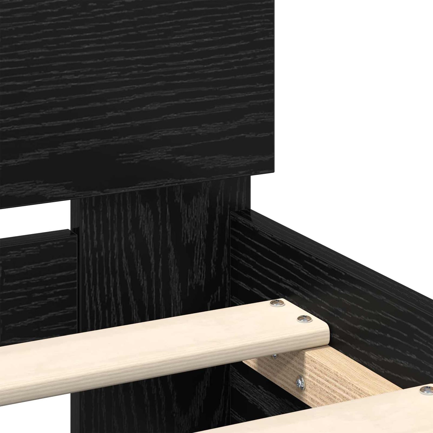 vidaXL Cadre de lit aspect chêne noir 160 x 200 cm en bois d'ingénierie