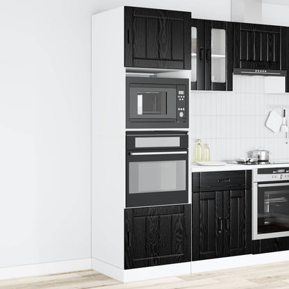 vidaXL Küchenschrank Schwarz Eichen-Optik 60 x 57 x 207 cm