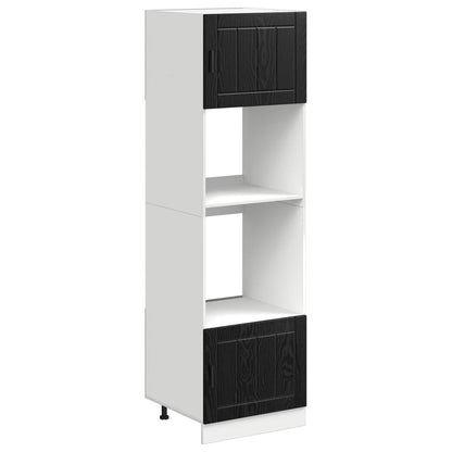 vidaXL Küchenschrank Schwarz Eichen-Optik 60 x 57 x 207 cm