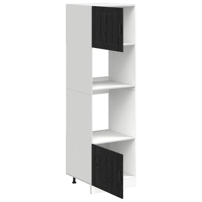 vidaXL Küchenschrank Schwarz Eichen-Optik 60 x 57 x 207 cm
