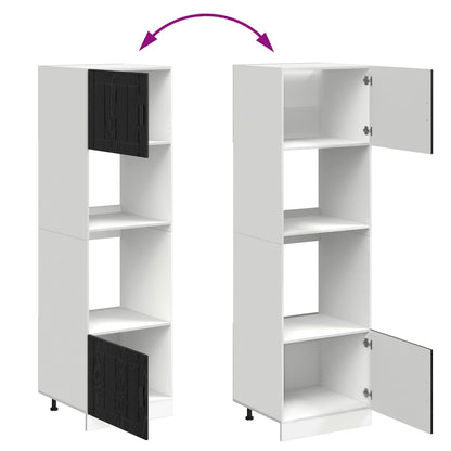 vidaXL Küchenschrank Schwarz Eichen-Optik 60 x 57 x 207 cm