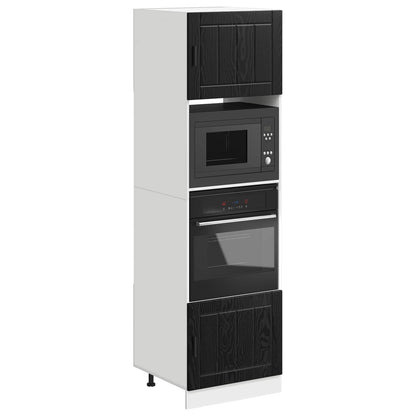 vidaXL Küchenschrank Schwarz Eichen-Optik 60 x 57 x 207 cm