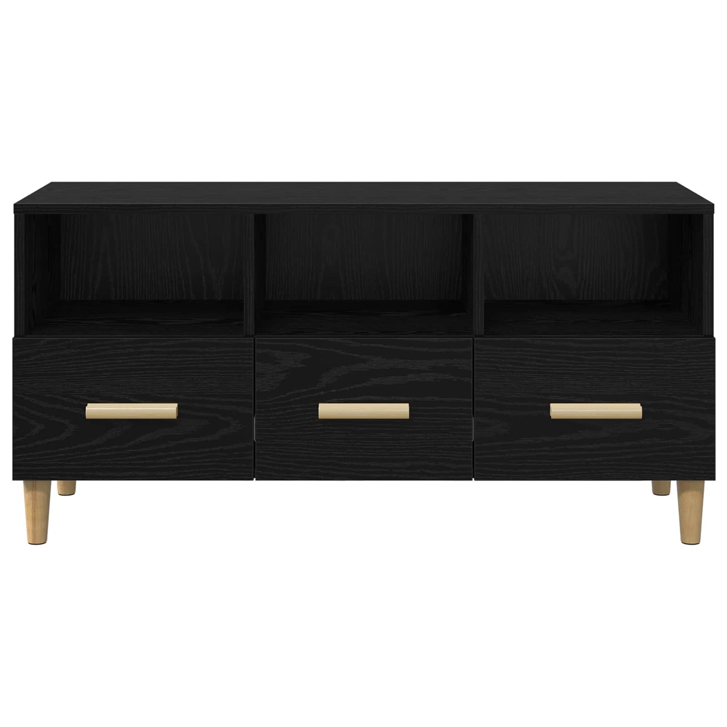 vidaXL TV-Schränk Schwarz Eichen-Optik 102 x 36 x 50 cm Holzwerkstoff
