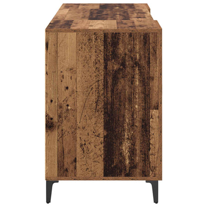 vidaXL Schreibtisch mit Tür Altholz 140 x 50 x 75 cm Holzwerkstoff