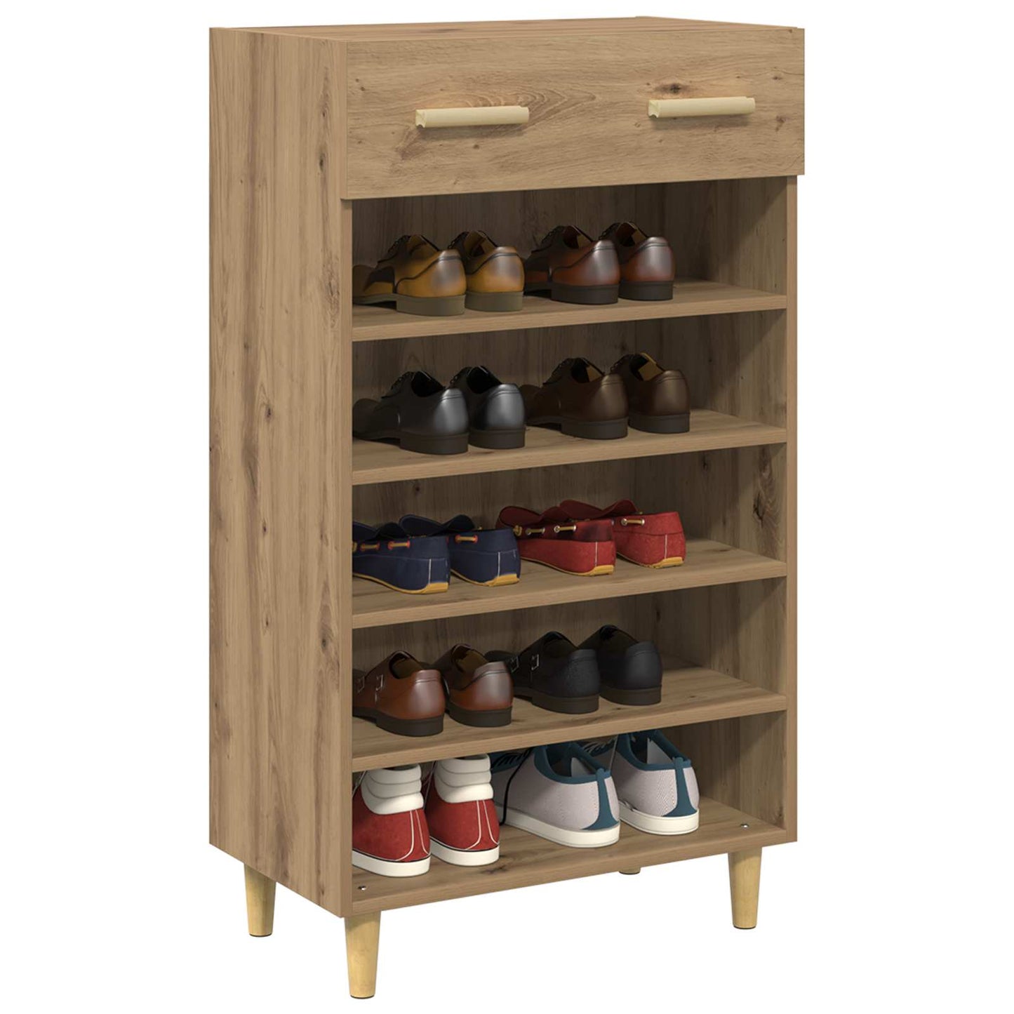 Schuhschrank Kunsthandwerk Eiche 60 x 35 x 105 cm Holzwerkstoff