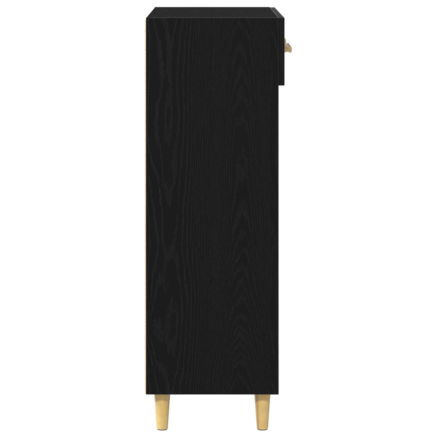 Schuhschrank mit Regal Schwarz Eichen-Optik 60 x 35 x 105 cm