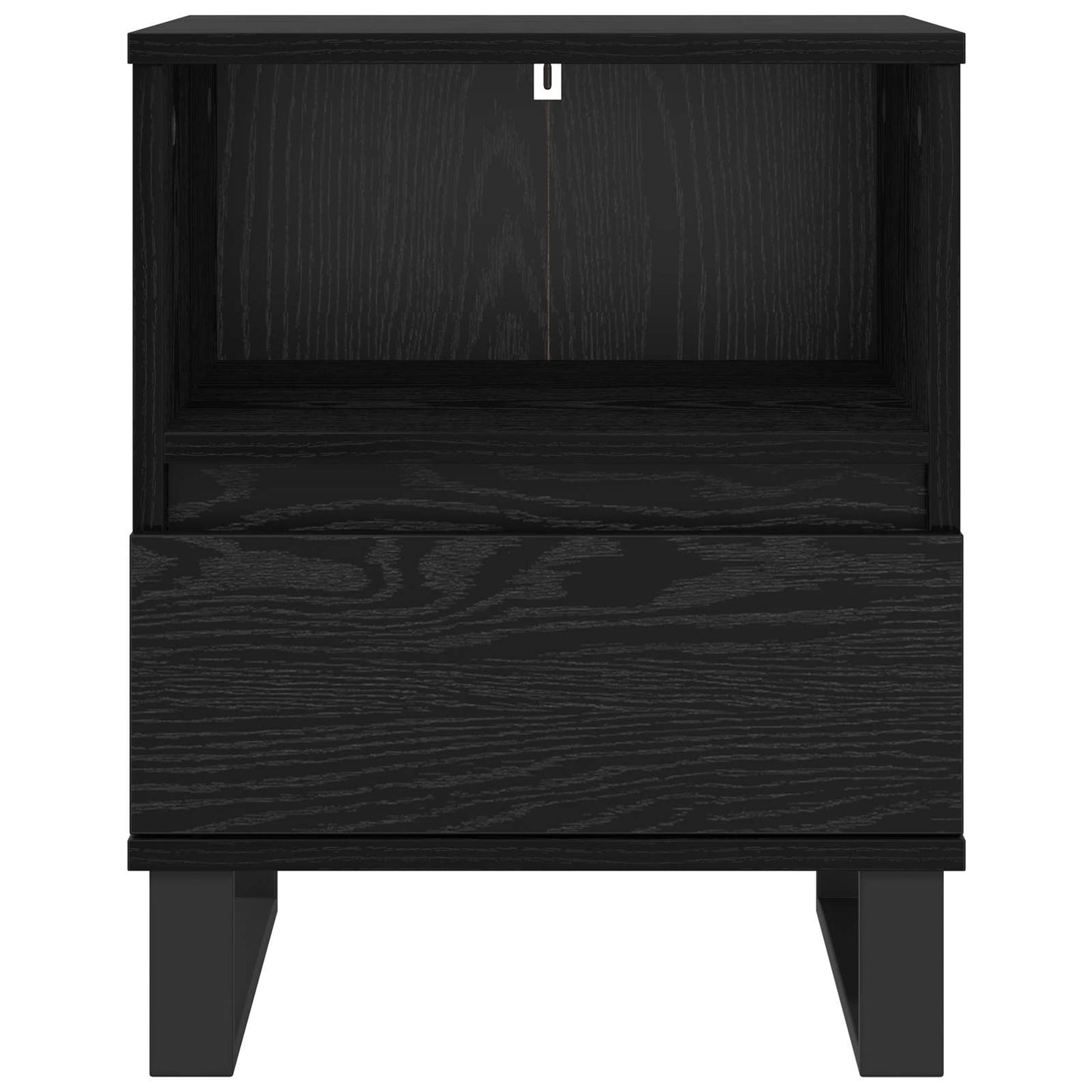 vidaXL Bettschrank Schwarz Eichen-Optik 40 x 35 x 50 cm Holzwerkstoff