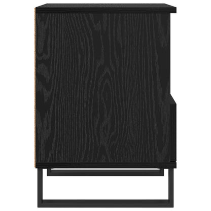 vidaXL Bettschrank Schwarz Eichen-Optik 40 x 35 x 50 cm Holzwerkstoff