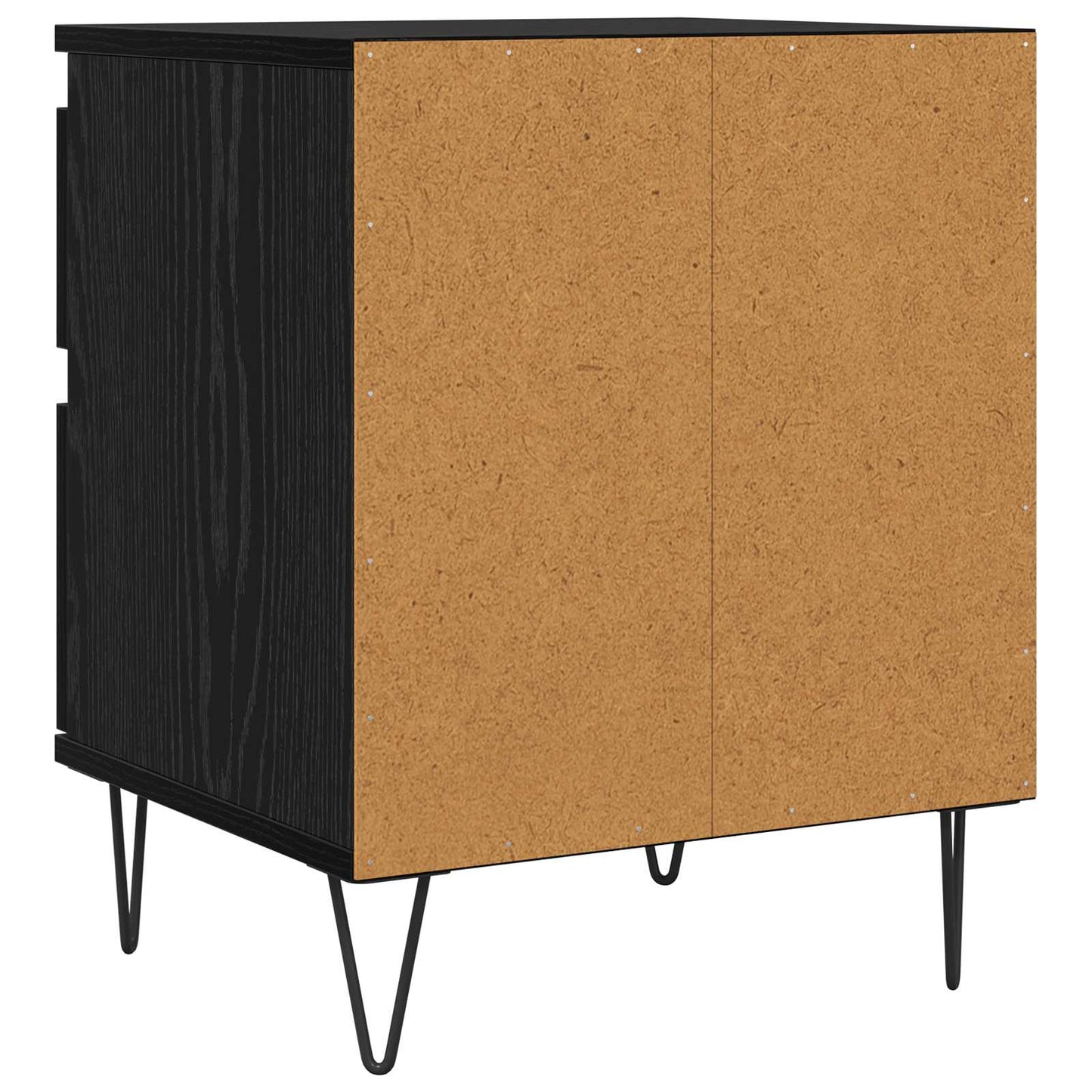 vidaXL Bettschrank Schwarz Eichen-Optik 40 x 35 x 50 cm Holzwerkstoff