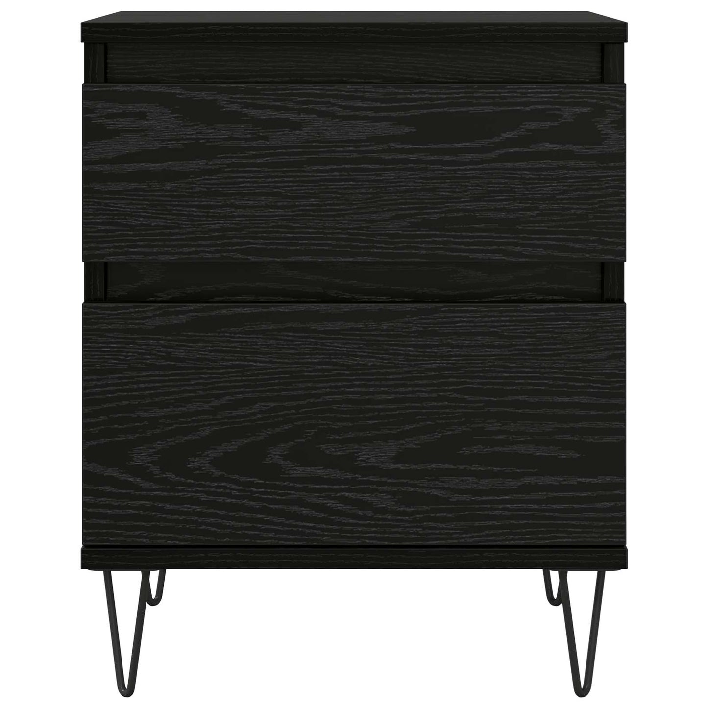 vidaXL Bettschrank Schwarz Eichen-Optik 40 x 35 x 50 cm Holzwerkstoff