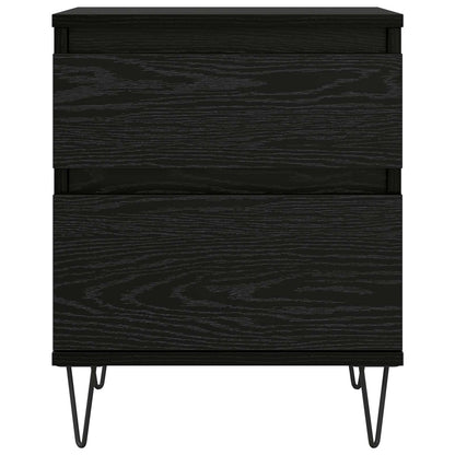 vidaXL Bettschrank Schwarz Eichen-Optik 40 x 35 x 50 cm Holzwerkstoff