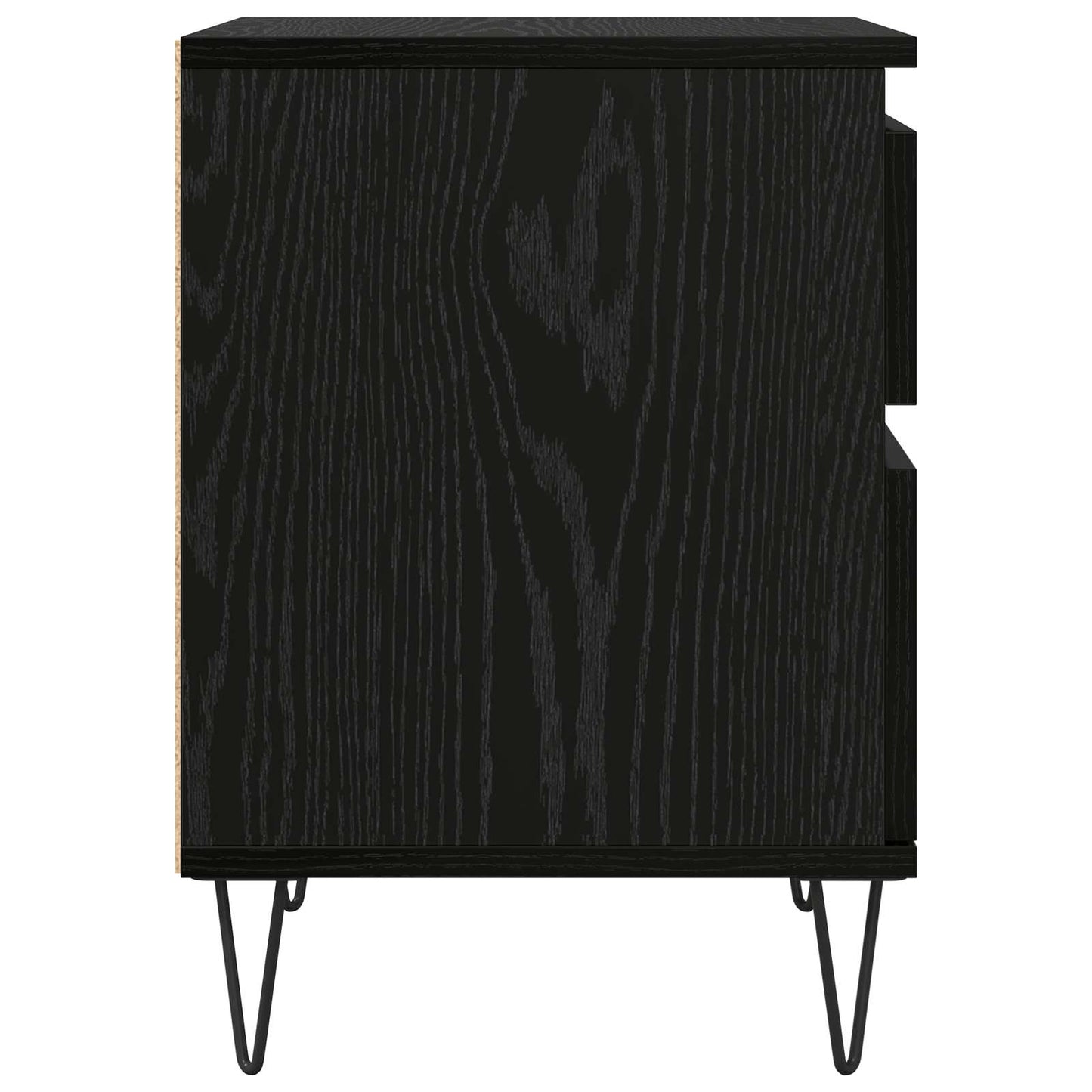 vidaXL Bettschrank Schwarz Eichen-Optik 40 x 35 x 50 cm Holzwerkstoff