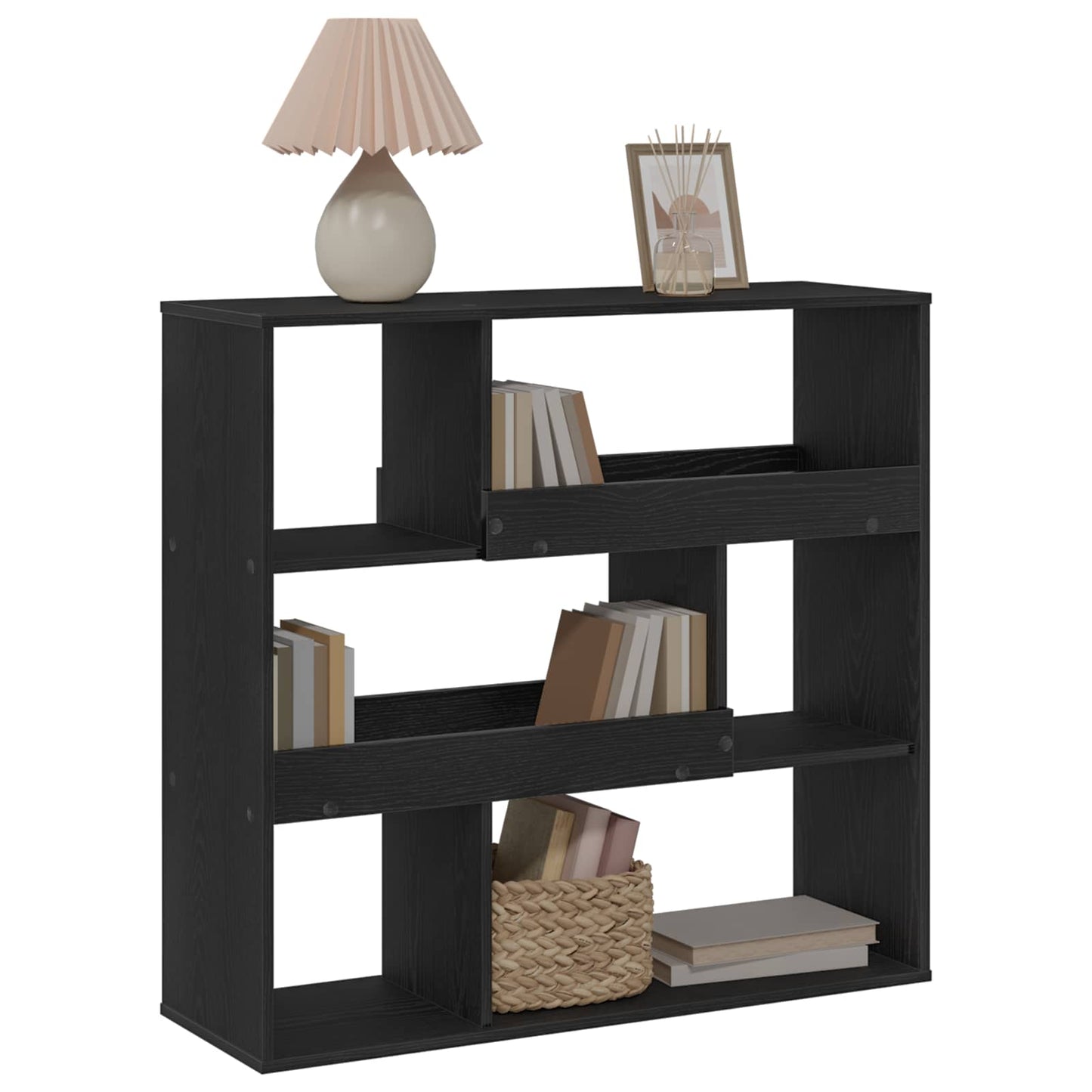 vidaXL Bücherregal Schwarz Eichen-Optik 100 x 33 x 94,5 cm