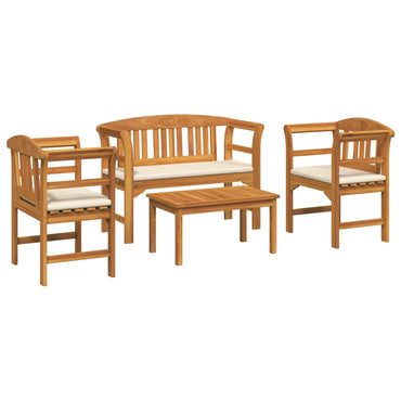 vidaXL Gartenrosen-Lounge-Set 4 pcs Natur Massivholz Akazie