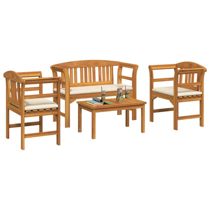 vidaXL Gartenrosen-Lounge-Set 4 pcs Natur Massivholz Akazie