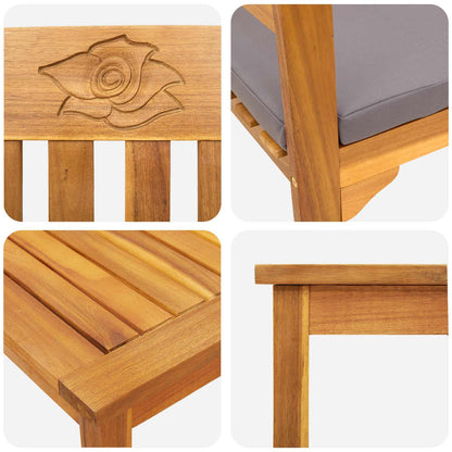 vidaXL Gartenrosen-Lounge-Set 4 pcs Natur Massivholz Akazie