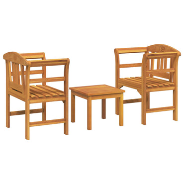 vidaXL Gartenrosen-Lounge-Set 3 pcs Natur Massivholz Akazie