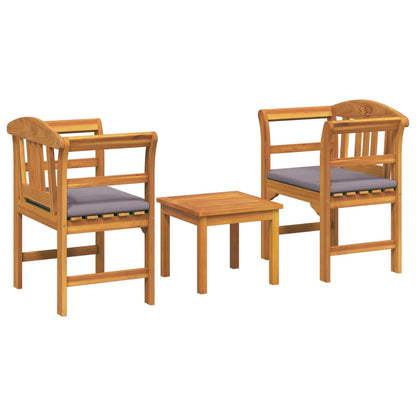 vidaXL Gartenrosen-Lounge-Set 3 pcs Natur Massivholz Akazie