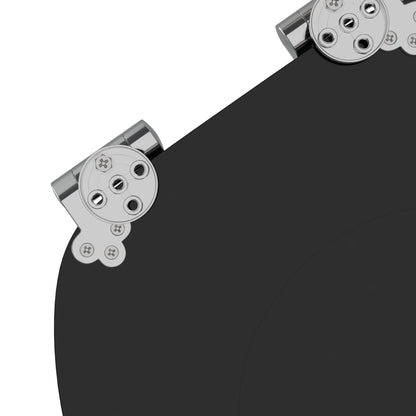 Soft-Close Toilettensitz Schwarz 44 x 38 cm MDF-Platte