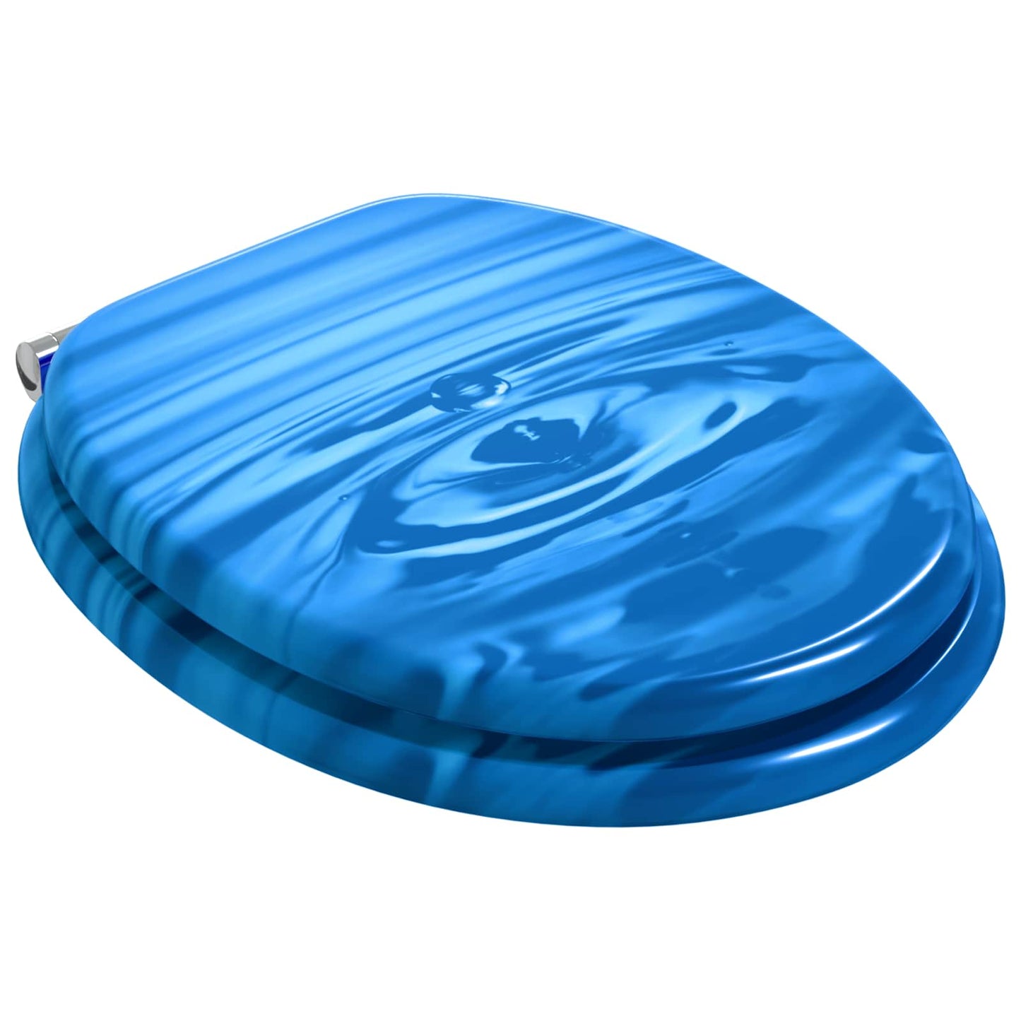 Soft-Close Toilettensitz Blauer Tropfen 44 x 38 cm MDF-Platte