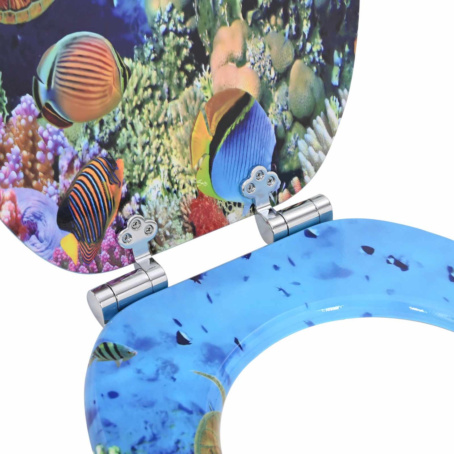 Soft-Close Toilettensitz Tiefes Meeresblau 44 x 38 cm