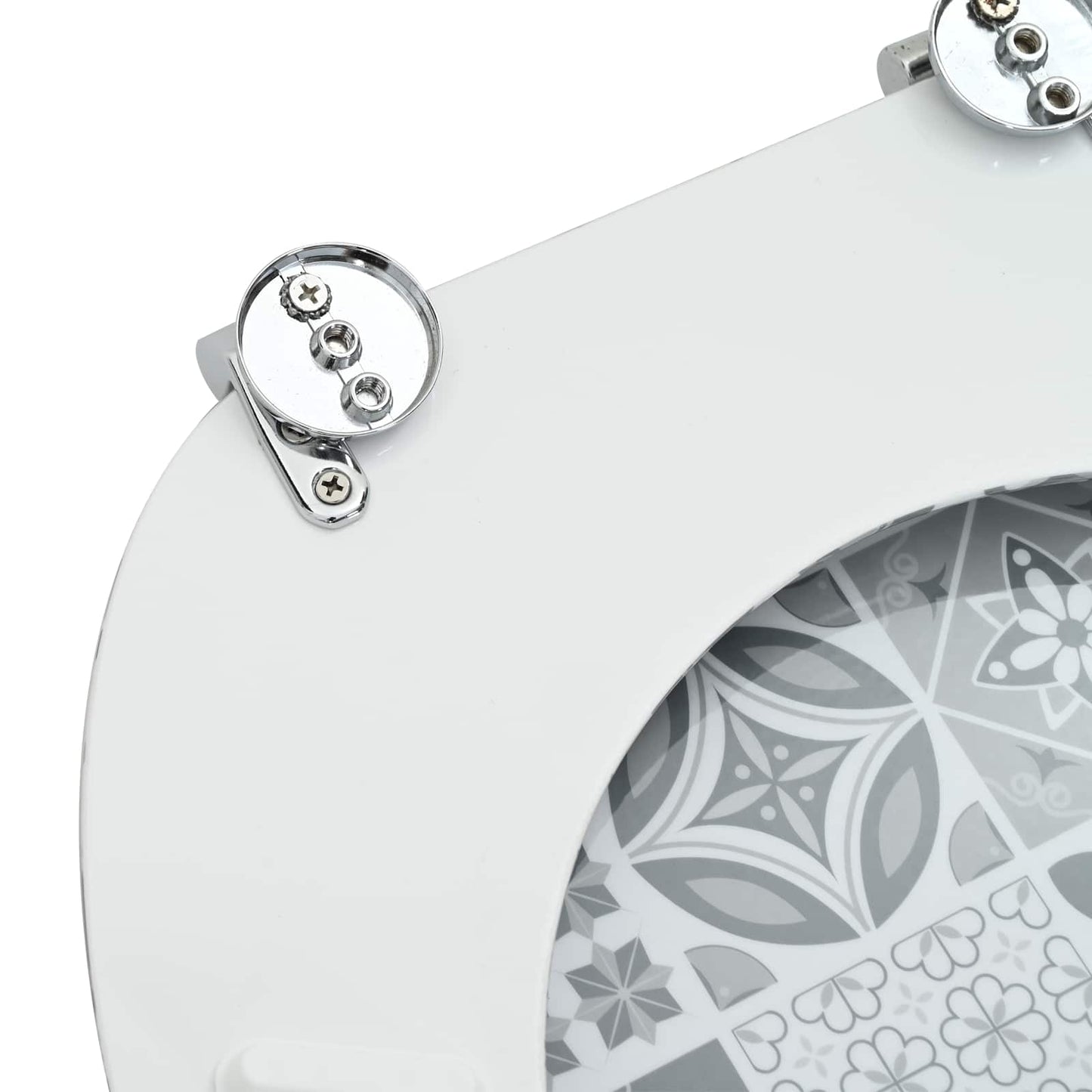 Soft-Close Toilettensitz Grau 44 x 38 cm MDF-Platte