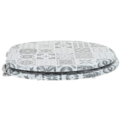 Soft-Close Toilettensitz Grau 44 x 38 cm MDF-Platte